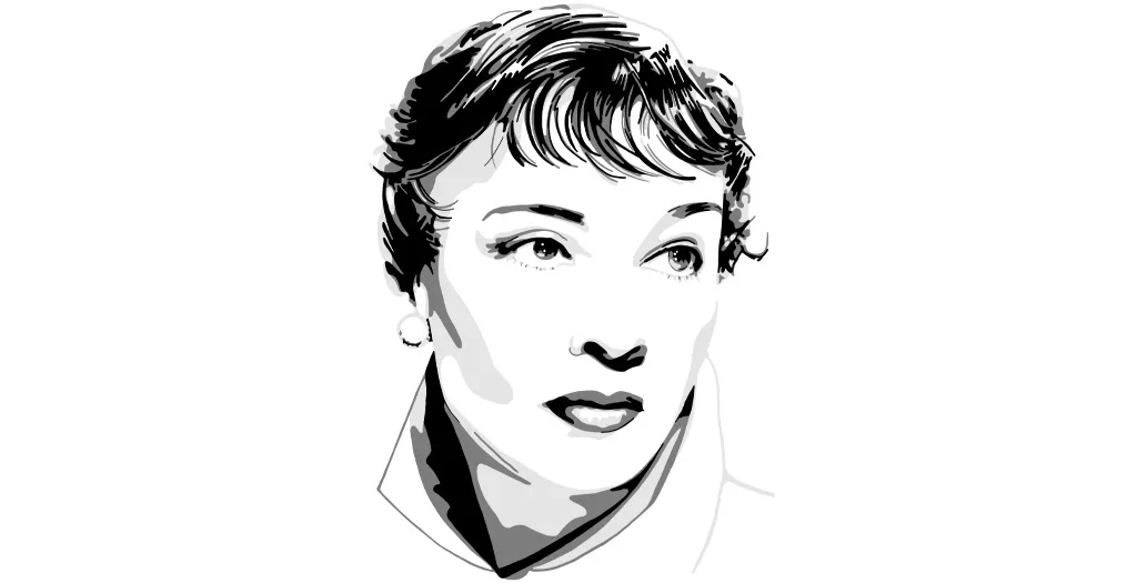 Black and white portrait of Anita Loos by Kate Westworth